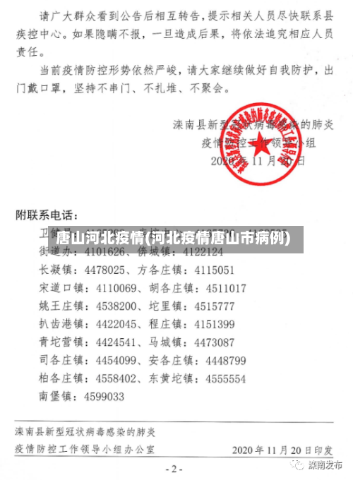 唐山河北疫情(河北疫情唐山市病例)