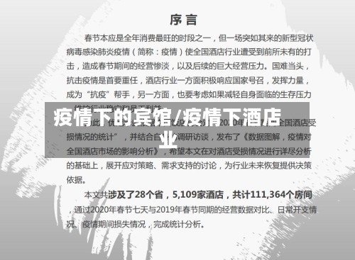 疫情下的宾馆/疫情下酒店业