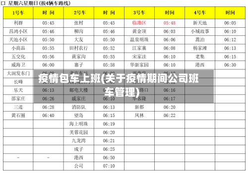 疫情包车上班(关于疫情期间公司班车管理)