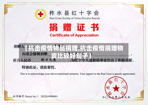 【抗击疫情物品捐赠,抗击疫情捐赠物资比较好句子】