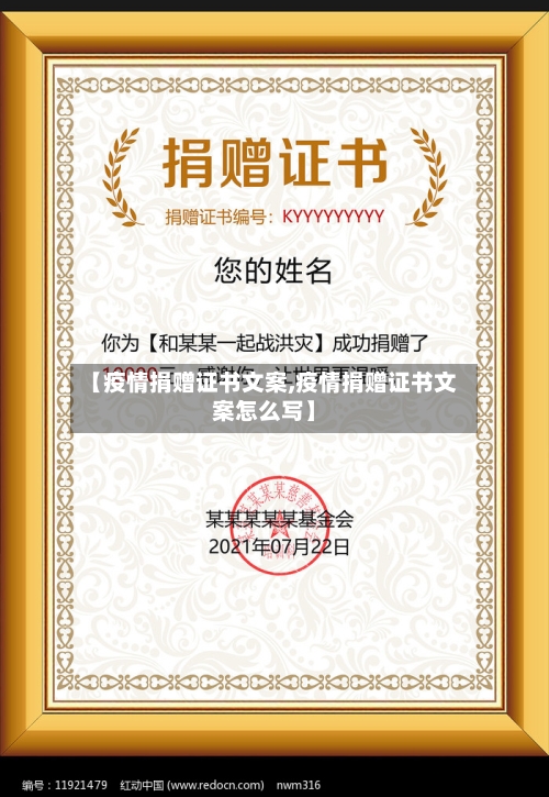 【疫情捐赠证书文案,疫情捐赠证书文案怎么写】-第3张图片