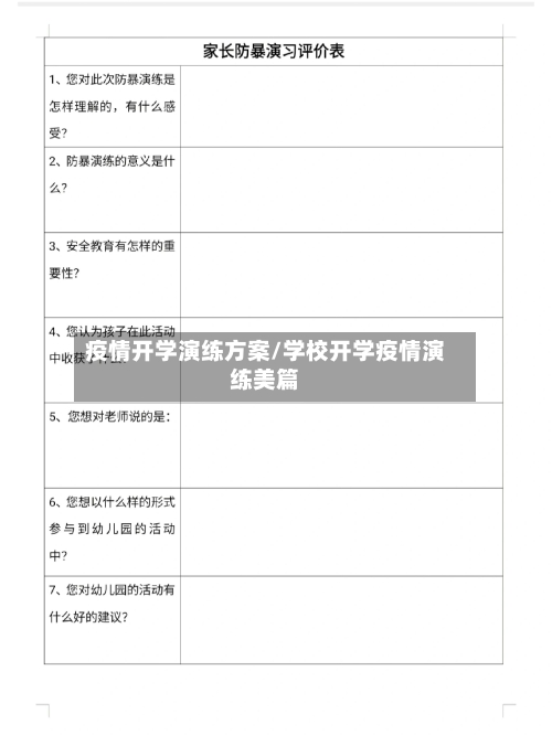 疫情开学演练方案/学校开学疫情演练美篇-第2张图片