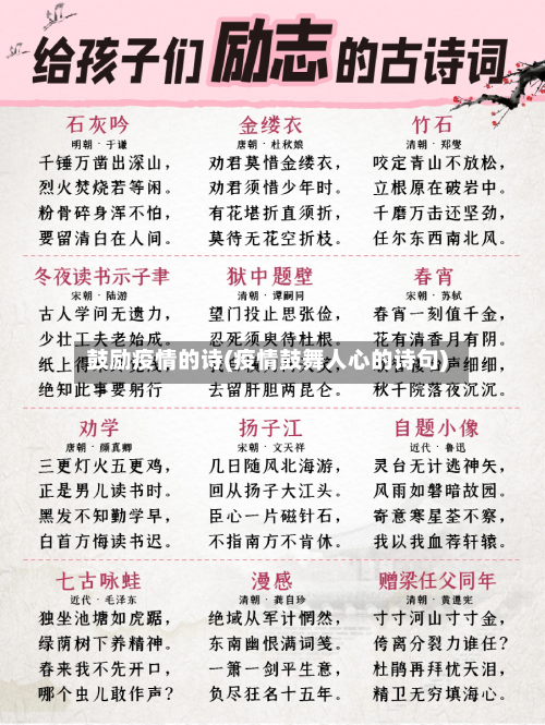 鼓励疫情的诗(疫情鼓舞人心的诗句)-第2张图片