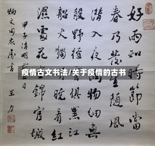 疫情古文书法/关于疫情的古书-第2张图片