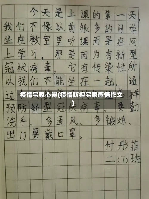 疫情宅家心得(疫情防控宅家感悟作文)