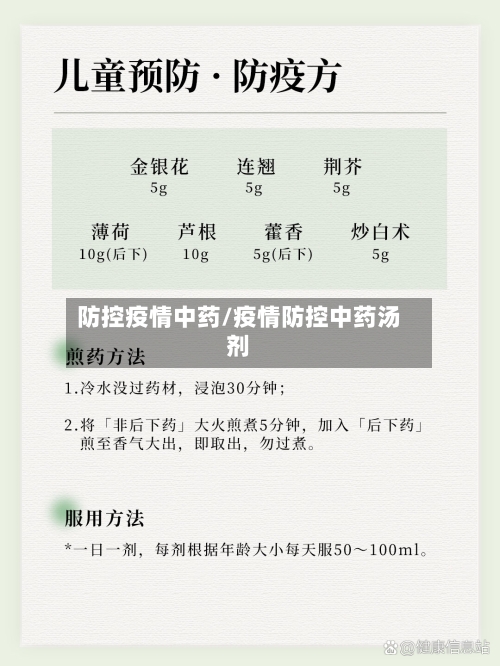 防控疫情中药/疫情防控中药汤剂