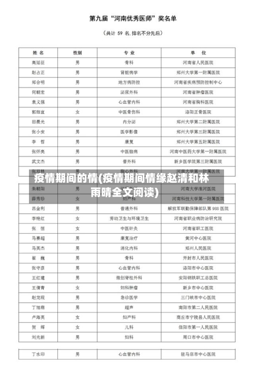 疫情期间的情(疫情期间情缘赵清和林雨晴全文阅读)-第2张图片