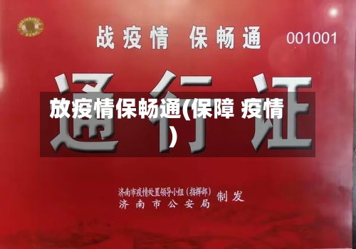 放疫情保畅通(保障 疫情)-第2张图片