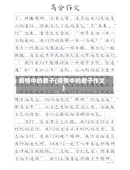 疫情中的君子(疫情中的君子作文)