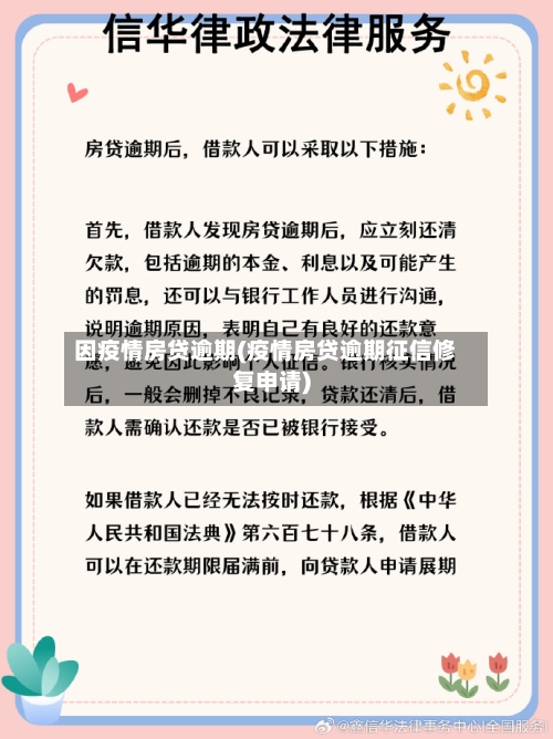 因疫情房贷逾期(疫情房贷逾期征信修复申请)