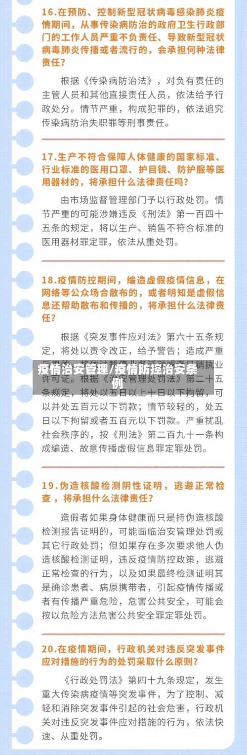 疫情治安管理/疫情防控治安条例-第2张图片