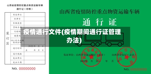 疫情通行文件(疫情期间通行证管理办法)-第2张图片